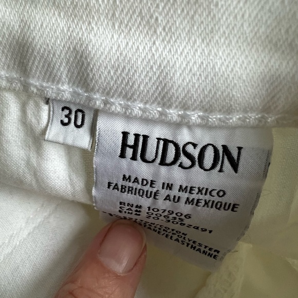 NWT Hudson Nico Mid-rise Super Skinny Jeans. White. Distressed. Size 30 - Picture 5 of 6